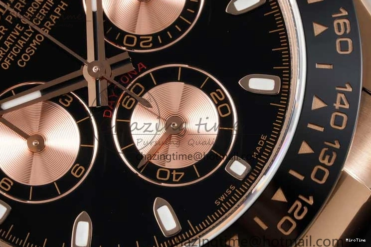 MiroTime 0506 Stretchable Daytona 116515 QF 1:1 Best Edition Black RG Dial on Oysterflex Rubber Strap SA 2273